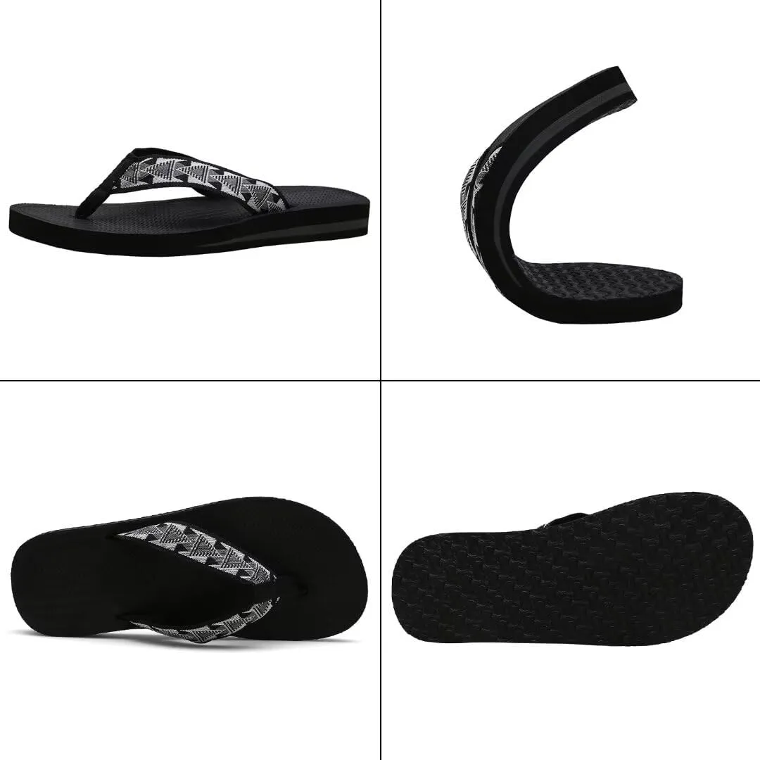 Women's Comfortable Casual Flip Flop, Slip Resistant Fabric Flip Flops for Indoor, Summer Waterproof Flat Thong Sandals for Beach, Pool, River
